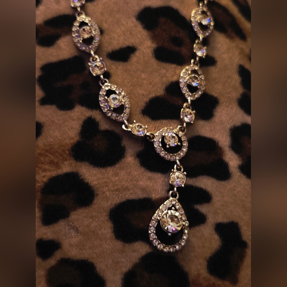 Givenchy Crystal 'Y' drop Style Rose Gold